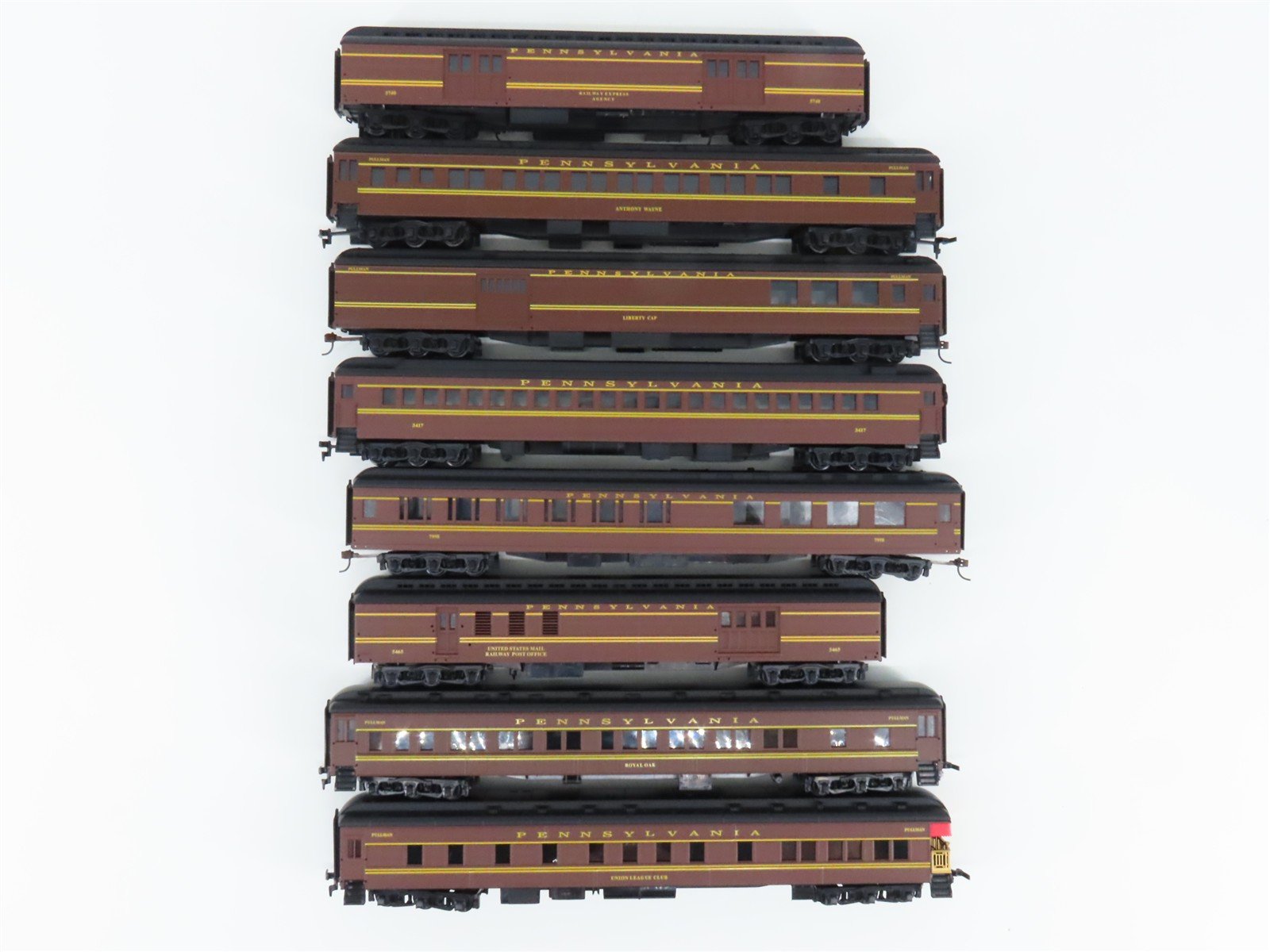 LOT of 8 HO Scale IHC Premier PRR Pennsylvania Heavyweight Passenger Cars