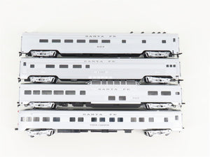 LOT of 4 HO Scale IHC Premier ATSF Santa Fe Corrugated Side Passenger Cars