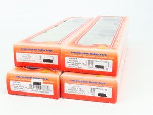 LOT of 4 HO Scale IHC Premier ATSF Santa Fe Corrugated Side Passenger Cars