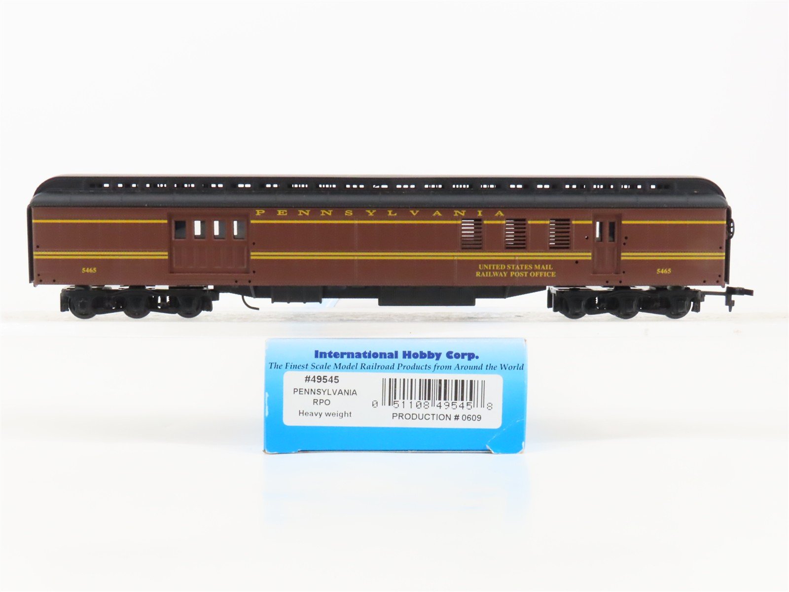 HO Scale IHC Premier 49545 PRR Pennsylvania Heavyweight Baggage Passenger #5465