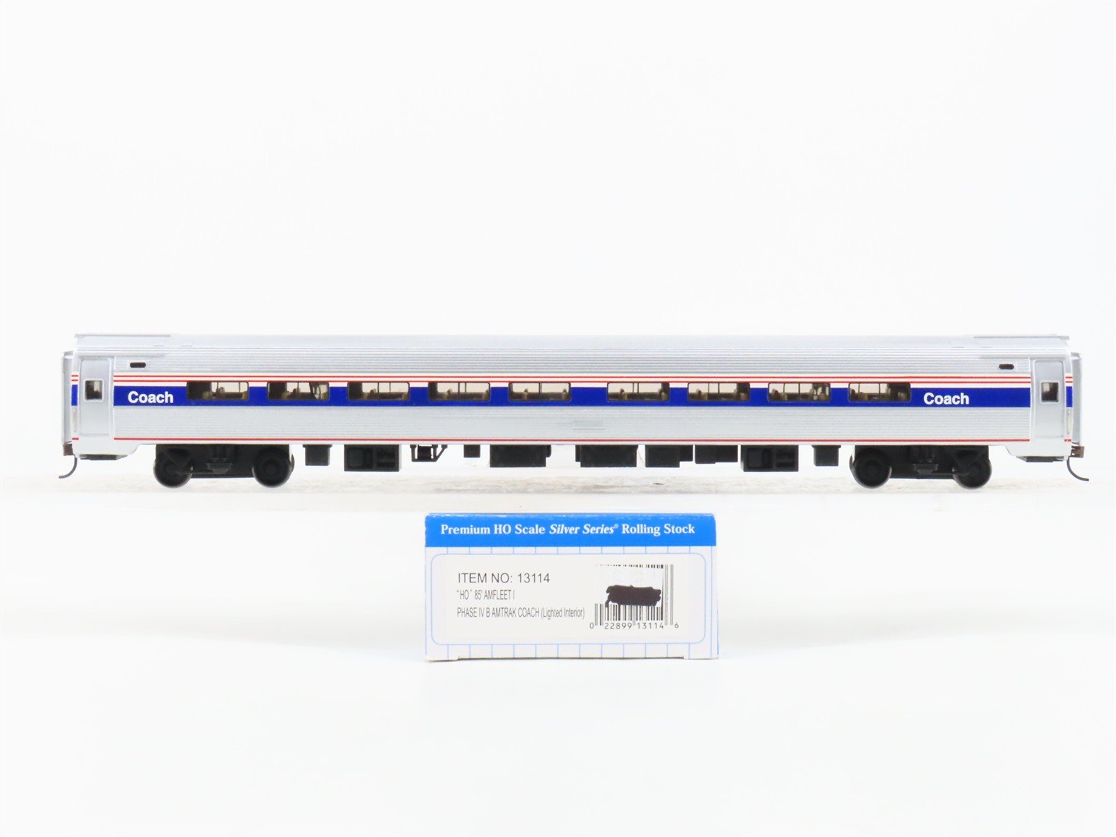 HO Scale Bachmann Silver 13114 AMTK Amtrak Ph. IV Amfleet I Coach Passenger No#