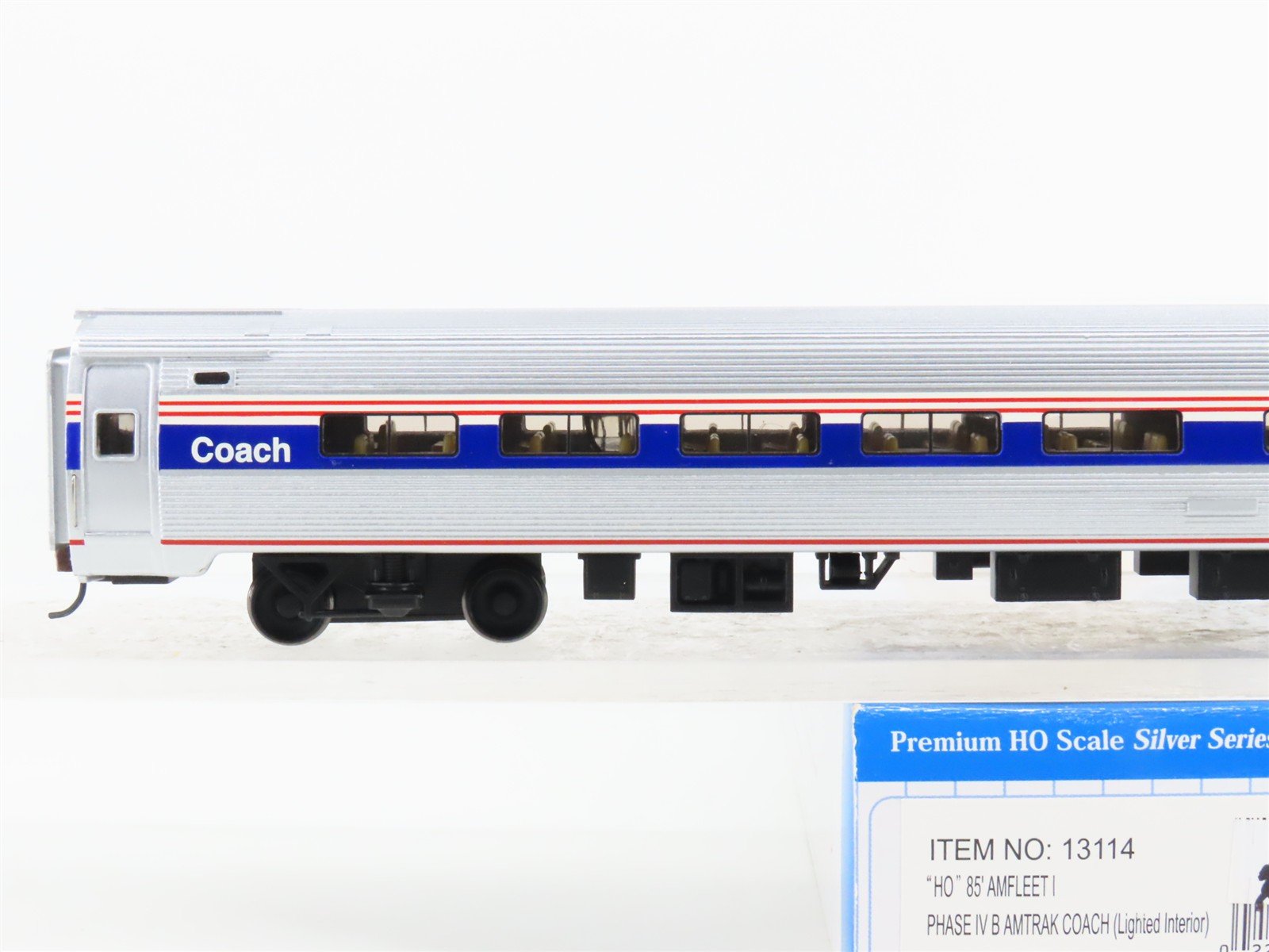 HO Scale Bachmann Silver 13114 AMTK Amtrak Ph. IV Amfleet I Coach Passenger No#
