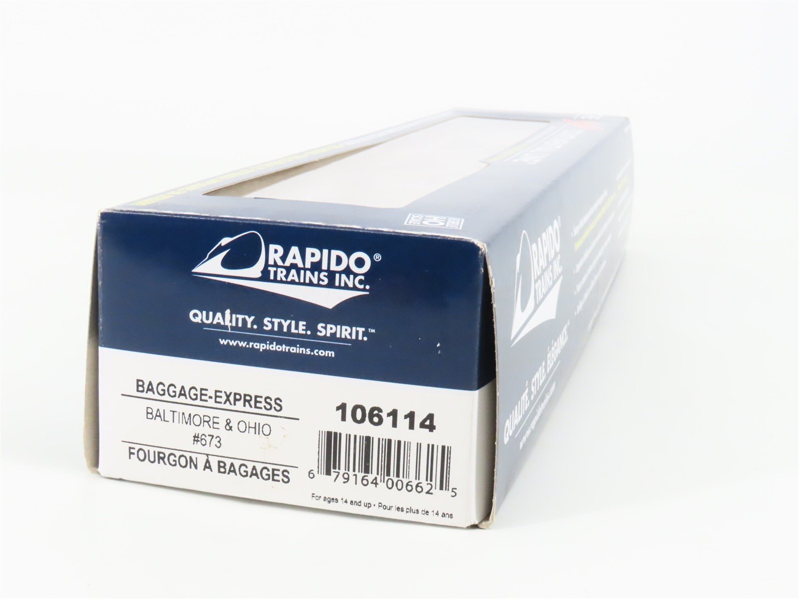 HO Scale Rapido 106114 B&O Baltimore & Ohio Baggage-Express Passenger Car #673