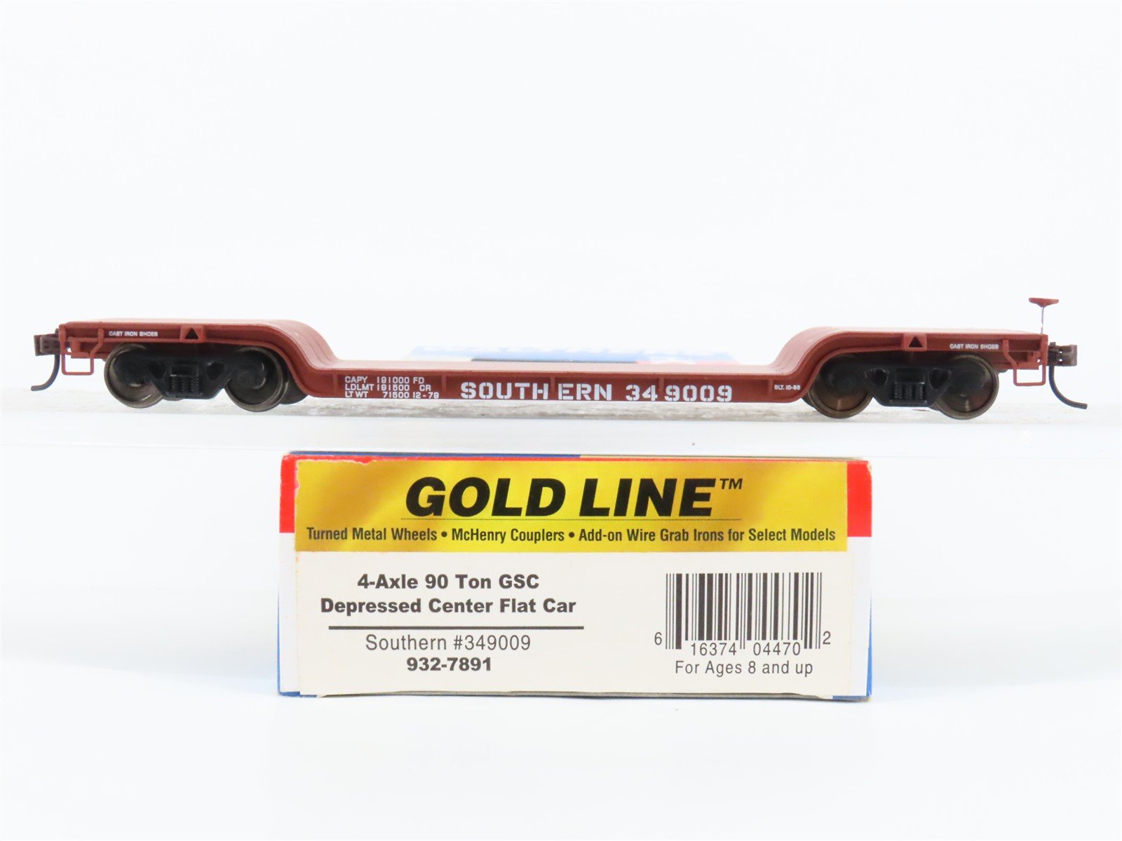 HO Scale Walthers Gold 932-7891 SOU Southern Depressed Center Flat Car #349009