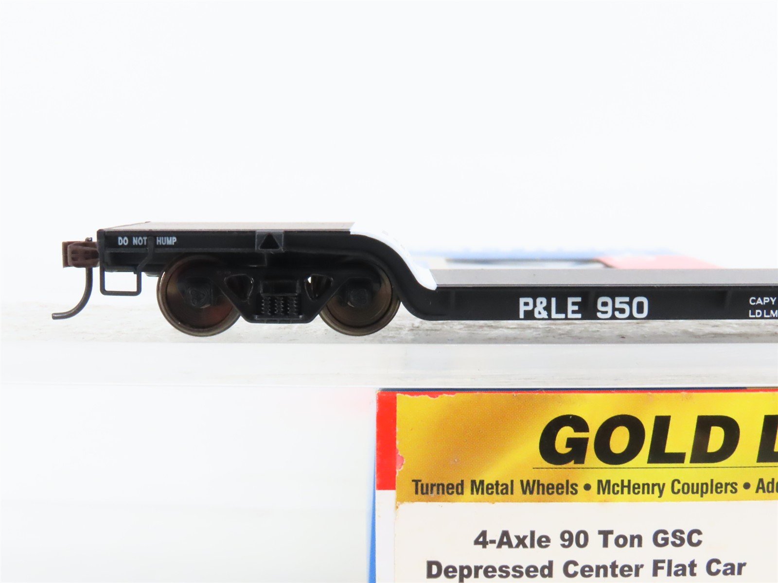 HO Scale Walthers Gold 932-7893 P&LE GSC 4-Axle Depressed Center Flat Car #950