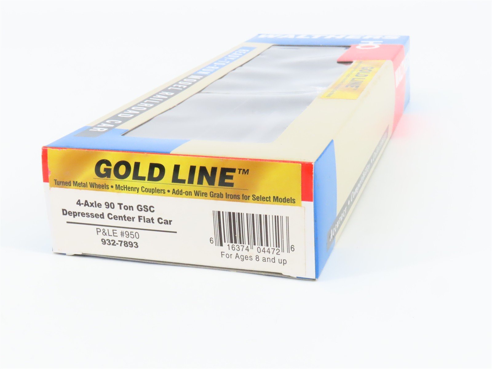 HO Scale Walthers Gold 932-7893 P&LE GSC 4-Axle Depressed Center Flat Car #950
