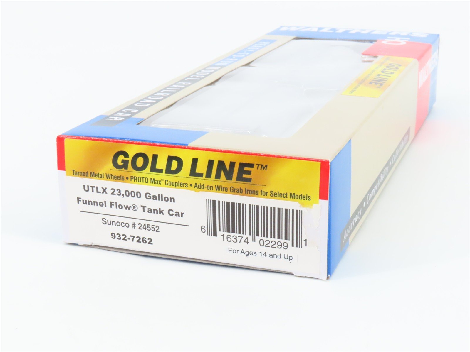 HO Scale Walthers Gold 932-7262 SUNX Sunoco Funnel Flow Tank Car #24552