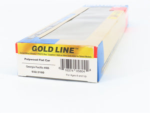 HO Scale Walthers Gold Line 932-3160 GPSX Georgia Pacific Pulpwood Flat Car #466
