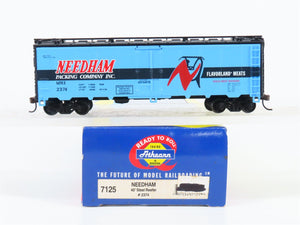 HO Scale Athearn 7125 MNX Needham Packing Flavorland Meat 40' Steel Reefer #2374
