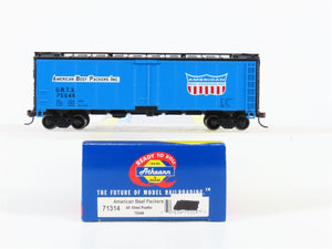 HO Scale Athearn 71314 URTX American Beef Packers 40' Steel Reefer #75546
