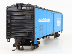 HO Scale Athearn 71314 URTX American Beef Packers 40' Steel Reefer #75546