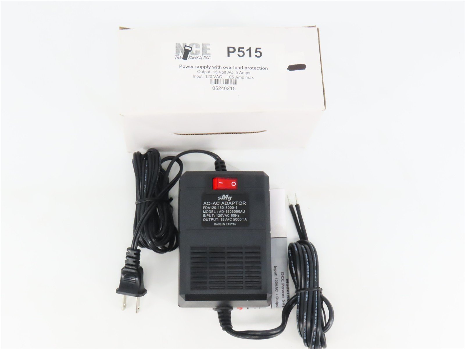 NCE #05240215 P515 AC/AC Adapter Power Supply - 15V, 5000mA