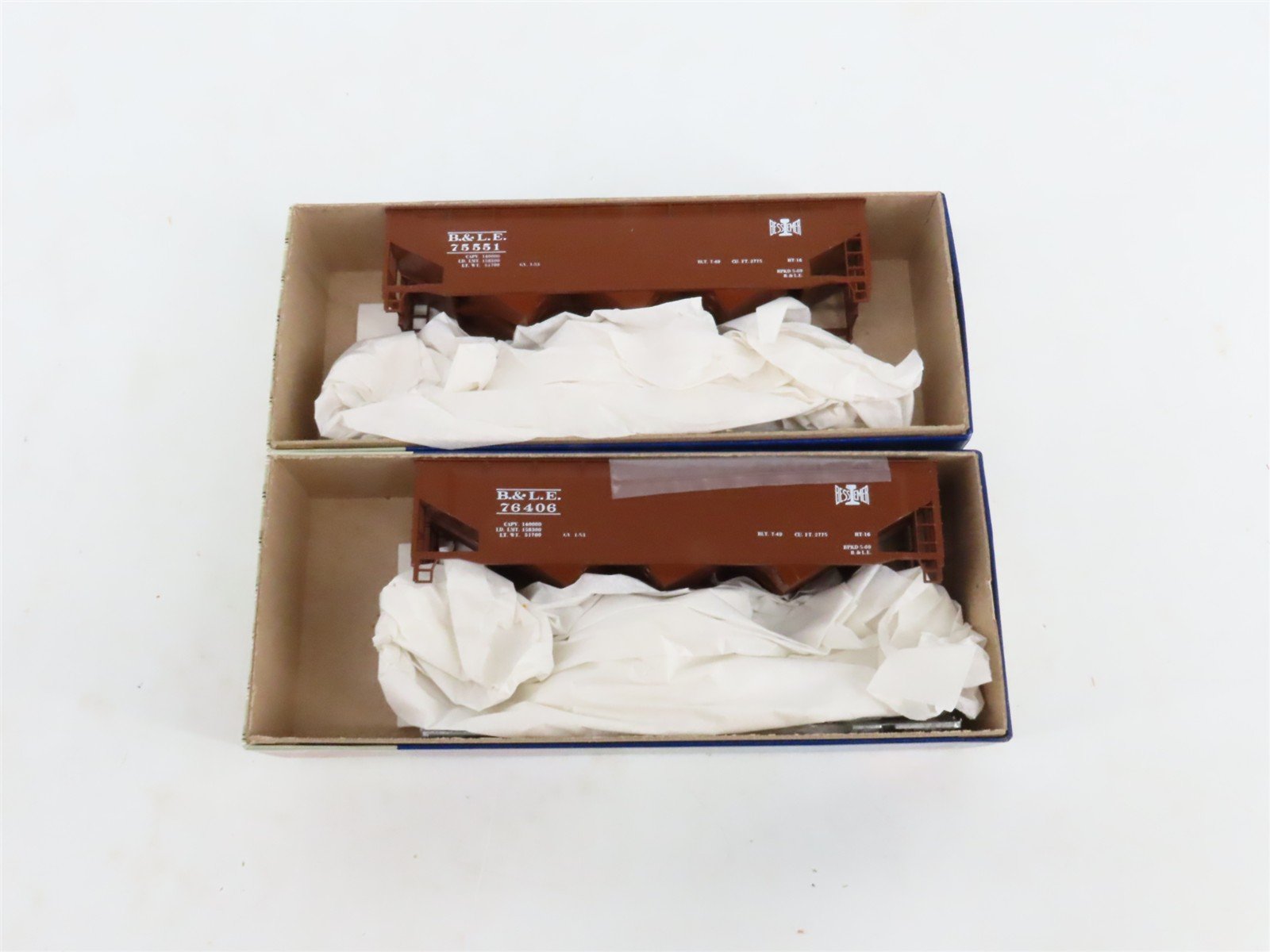 HO Roundhouse MDC Kits 1618 B&LE Bessemer & Lake Erie 3-Bay Hopper Set of 12