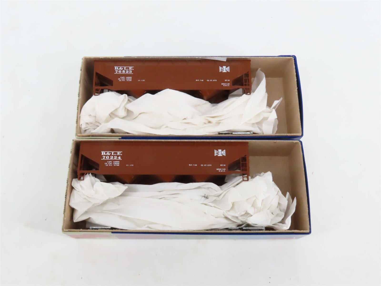 HO Roundhouse MDC Kits 1618 B&LE Bessemer & Lake Erie 3-Bay Hopper Set of 12