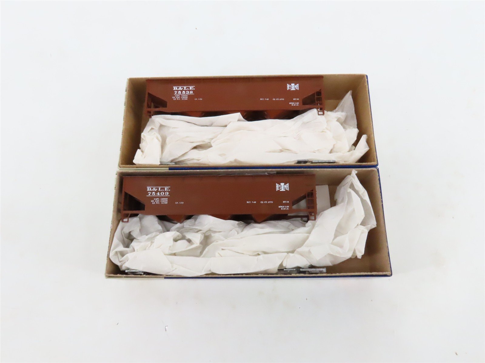HO Roundhouse MDC Kits 1618 B&LE Bessemer & Lake Erie 3-Bay Hopper Set of 12