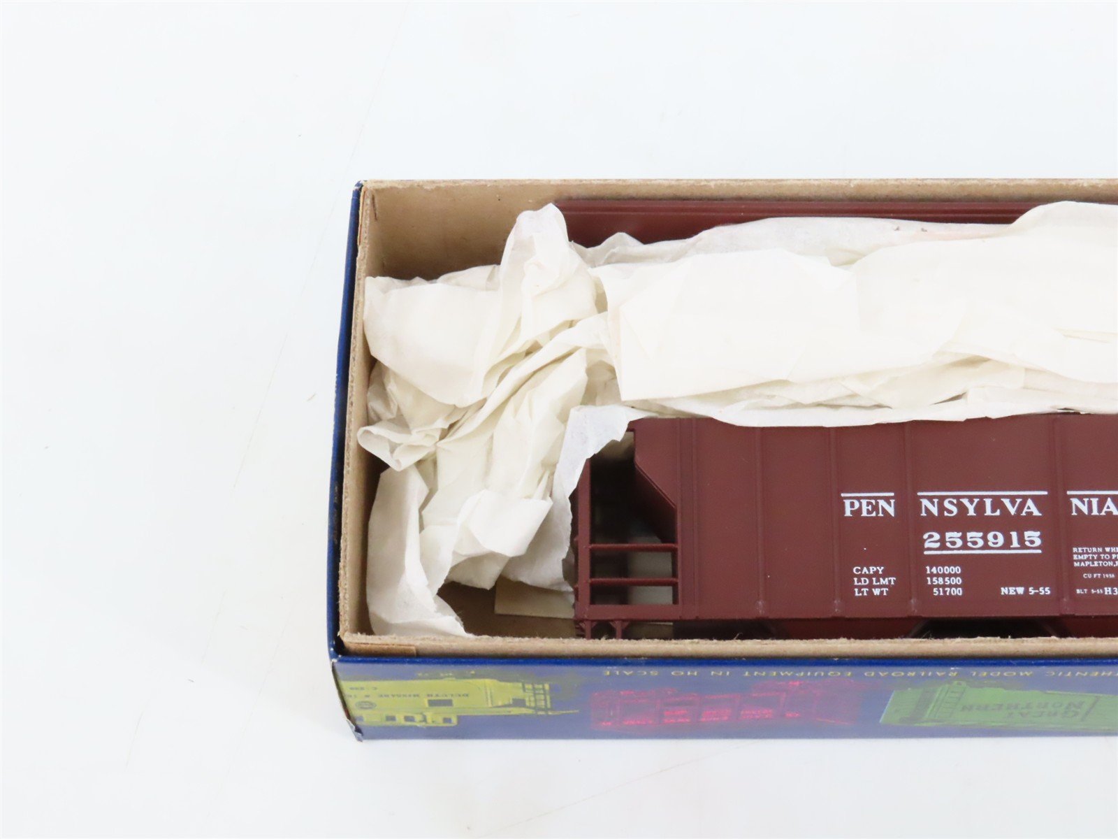 LOT of 4 HO Scale Roundhouse Bev-Bel MDC Kits PRR Pennsylvania 35' 2-Bay Hoppers
