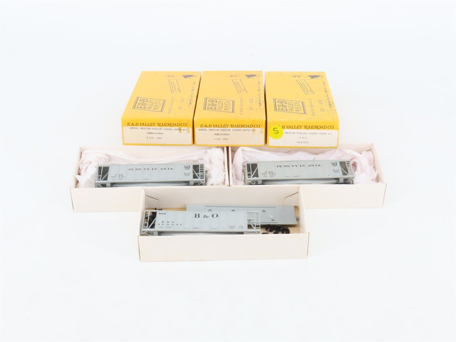 LOT of 3 HO E&B Valley B&O/PRR General American Airslide Covered Hoppers