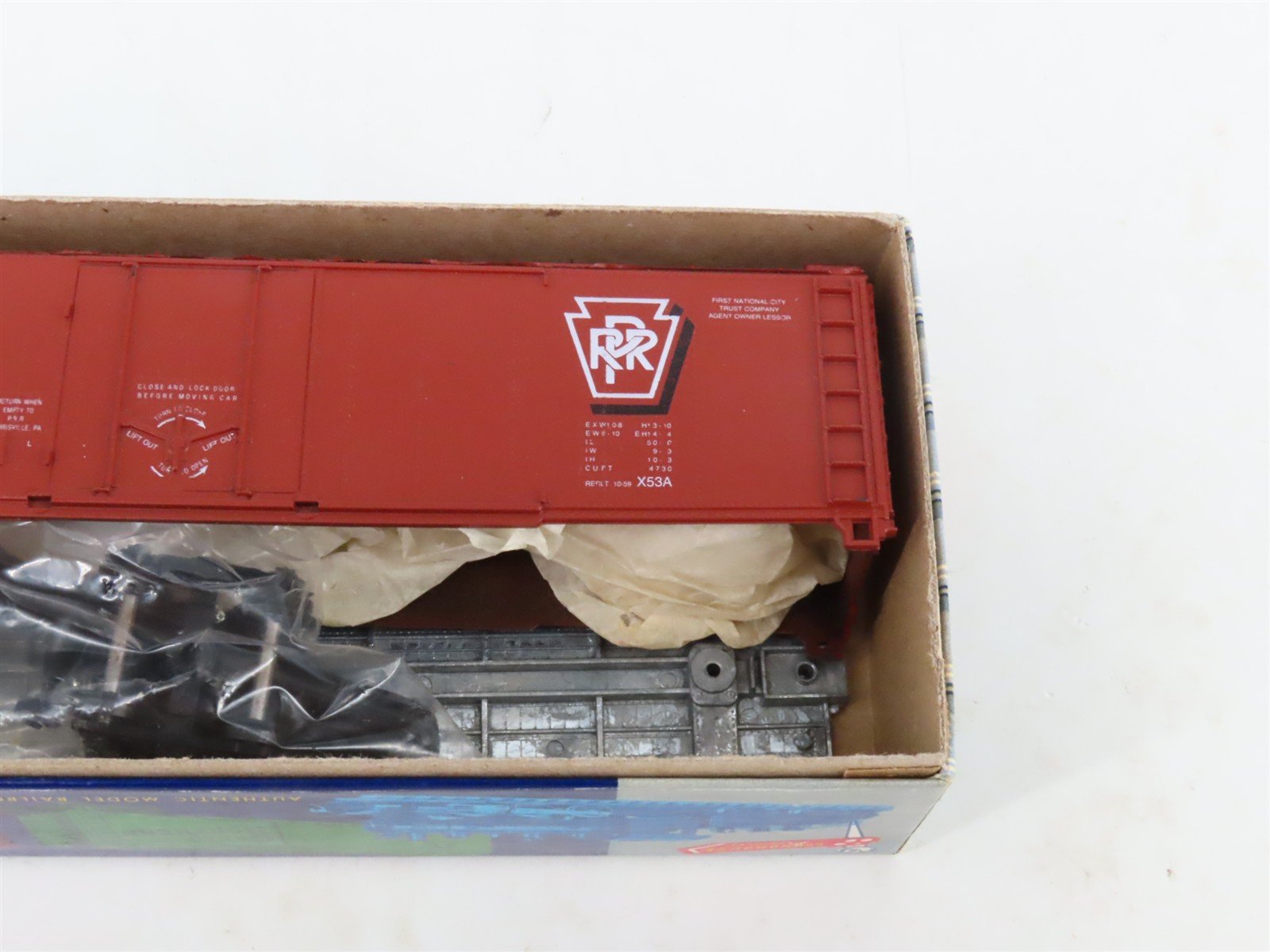 LOT of 4 HO Scale Roundhouse 3rd Rail Graphics MDC Kits 11701 PRR 50' Box Cars