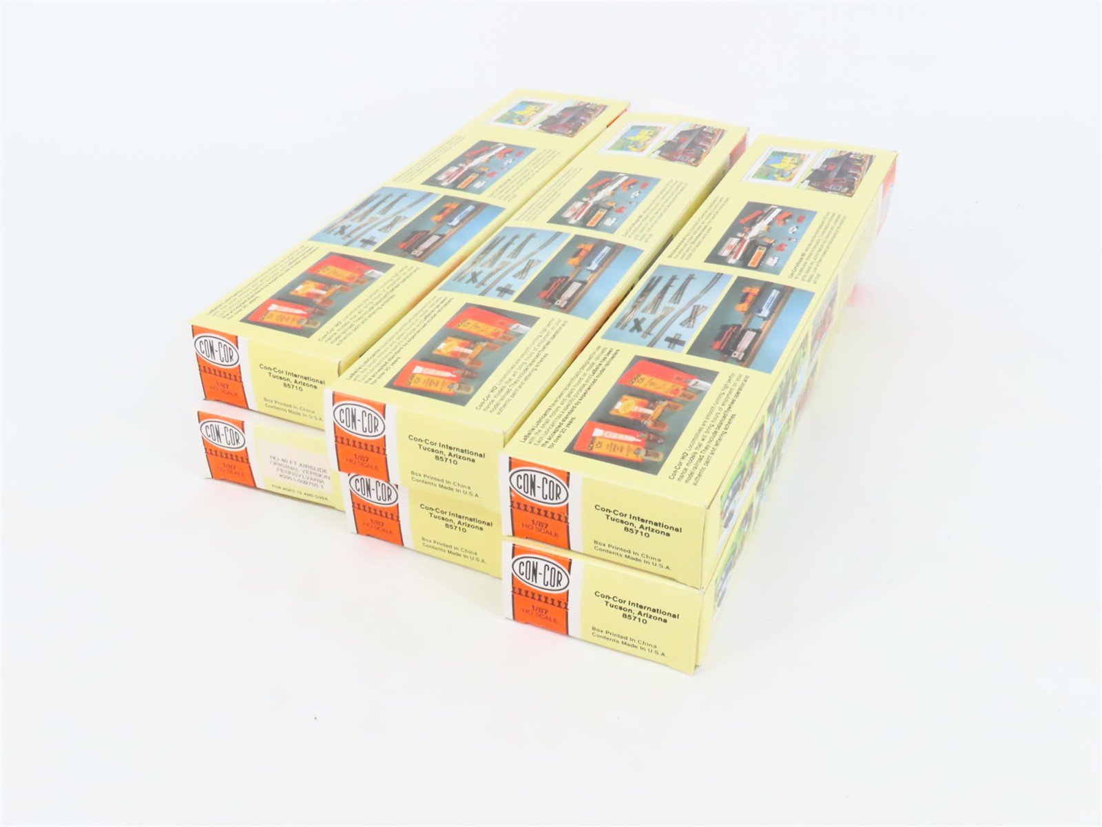 LOT of 6 HO Scale Con-Cor Kits PRR Pennsylvania Railroad 40' Airslide Hoppers