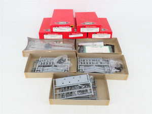 LOT of 5 HO Scale Eastern Car Works Kits Undecorated Gondola, Flat Car & Hoppers