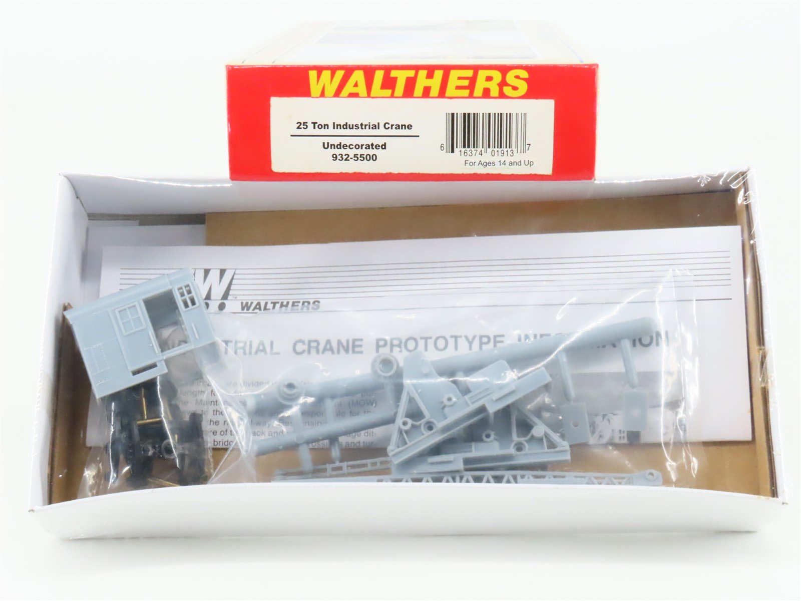 HO Scale Walthers Kit #932-5500 Undecorated 25-Ton Industrial Crane Car