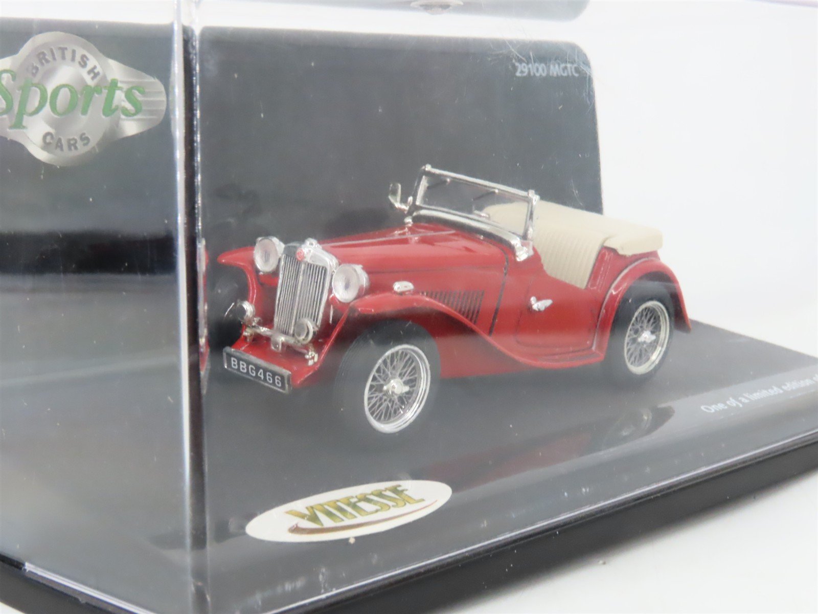 1/43 Scale Vitesse British Sports Cars 29100 Die Cast MG TC Open Red