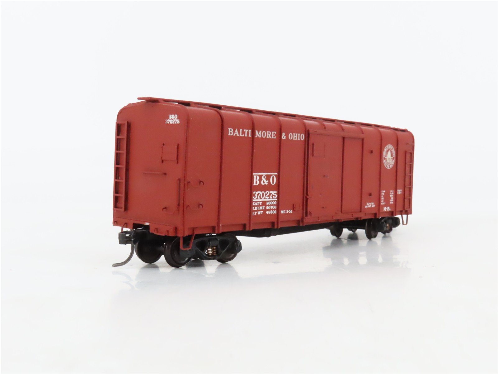 HO Scale Pro Custom Hobbies 1001 B&O 40' Wagon Top Box Car #370275 - Custom