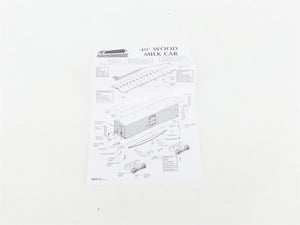 HO Scale Roundhouse 84614 ADX Abbotts Milk & Ice Cream 40' Wood Milk Car #12