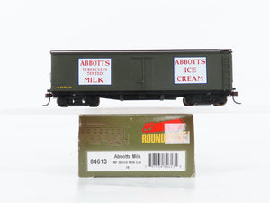 HO Scale Roundhouse 84613 ADX Abbotts Milk & Ice Cream 40' Wood Milk Car #10