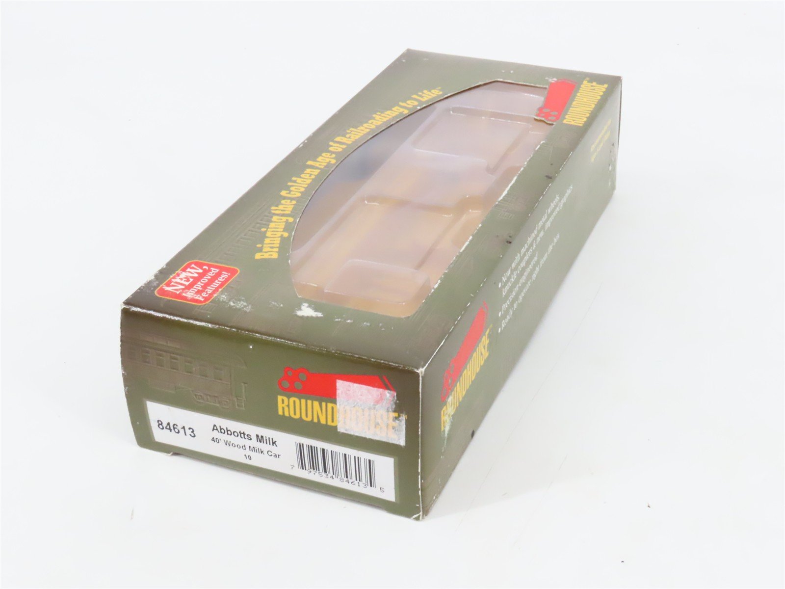 HO Scale Roundhouse 84613 ADX Abbotts Milk & Ice Cream 40' Wood Milk Car #10