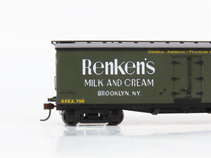 HO Scale Roundhouse 84633 GPEX Renken's Milk & Cream 40' Wood Milk Car #756