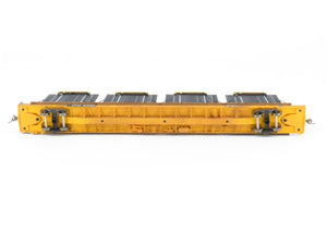 HO Scale FTTX Trailer Train 89' Flatcar #976305 w/Custom Auto Frame Load