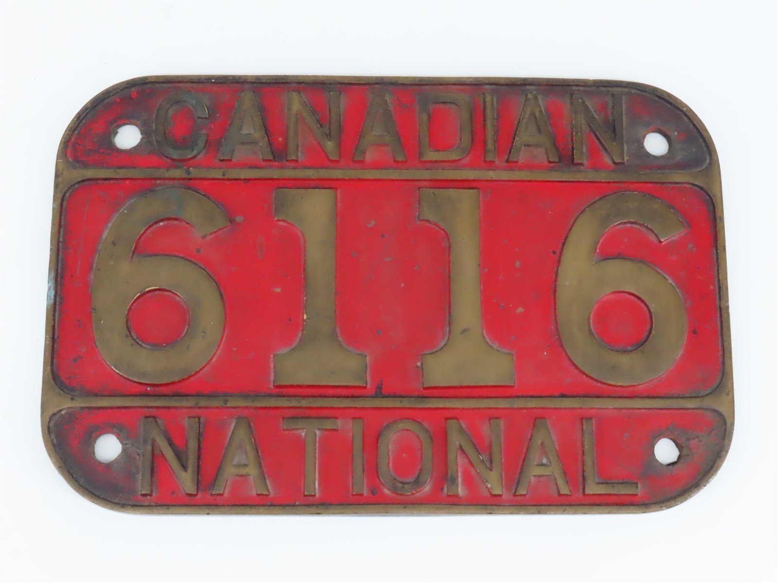 Canadian National 4-8-4 Confederation Steam Engine Brass Number Board Plate 6116