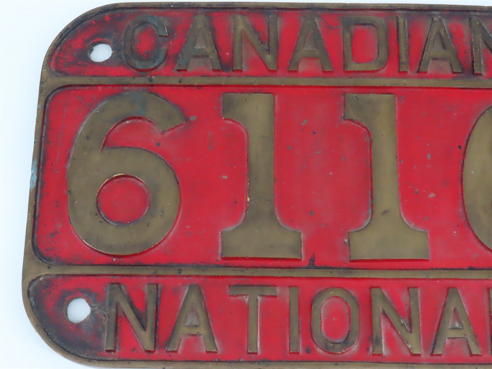 Canadian National 4-8-4 Confederation Steam Engine Brass Number Board Plate 6116