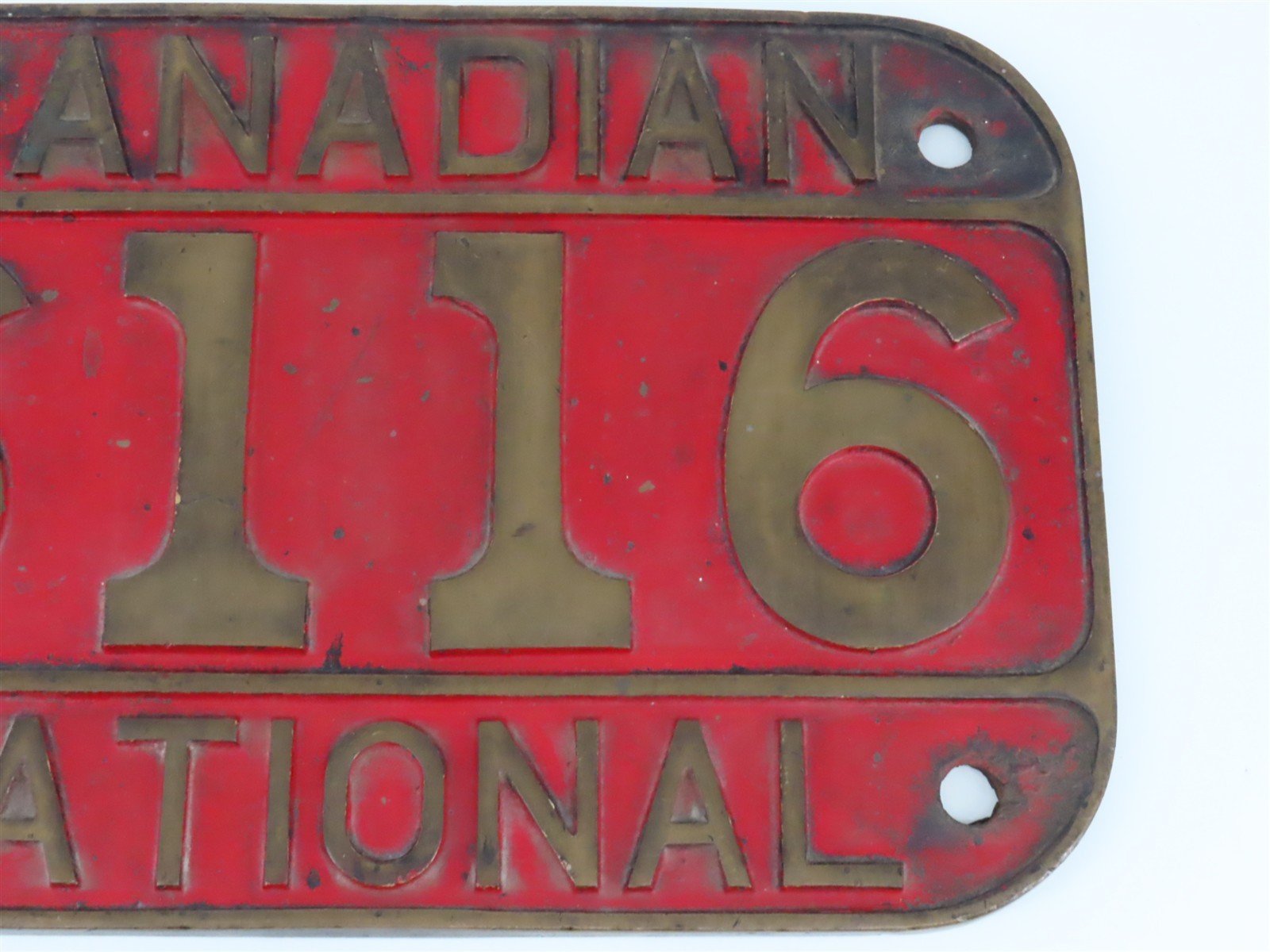 Canadian National 4-8-4 Confederation Steam Engine Brass Number Board Plate 6116