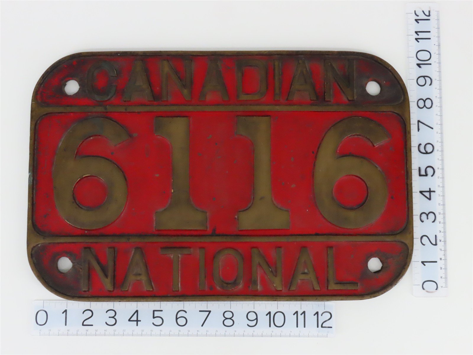 Canadian National 4-8-4 Confederation Steam Engine Brass Number Board Plate 6116