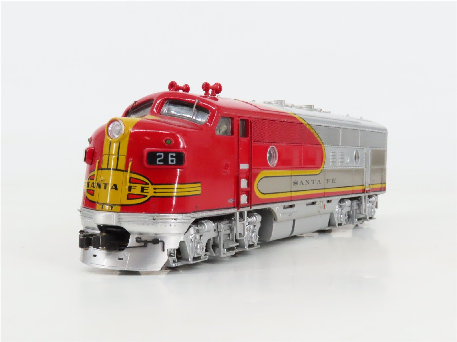 HO Scale MTH ATSF Santa Fe F7 A/A/A Diesel Locomotive Set w/DCC & Sound
