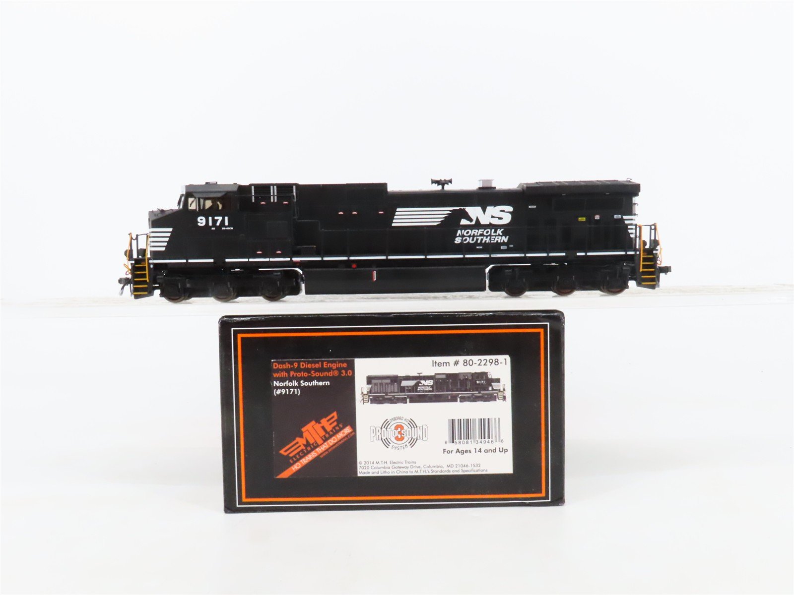 HO Scale MTH 80-2298-1 NS Norfolk Southern Dash 9 Diesel Loco #9171 DCC ONLY