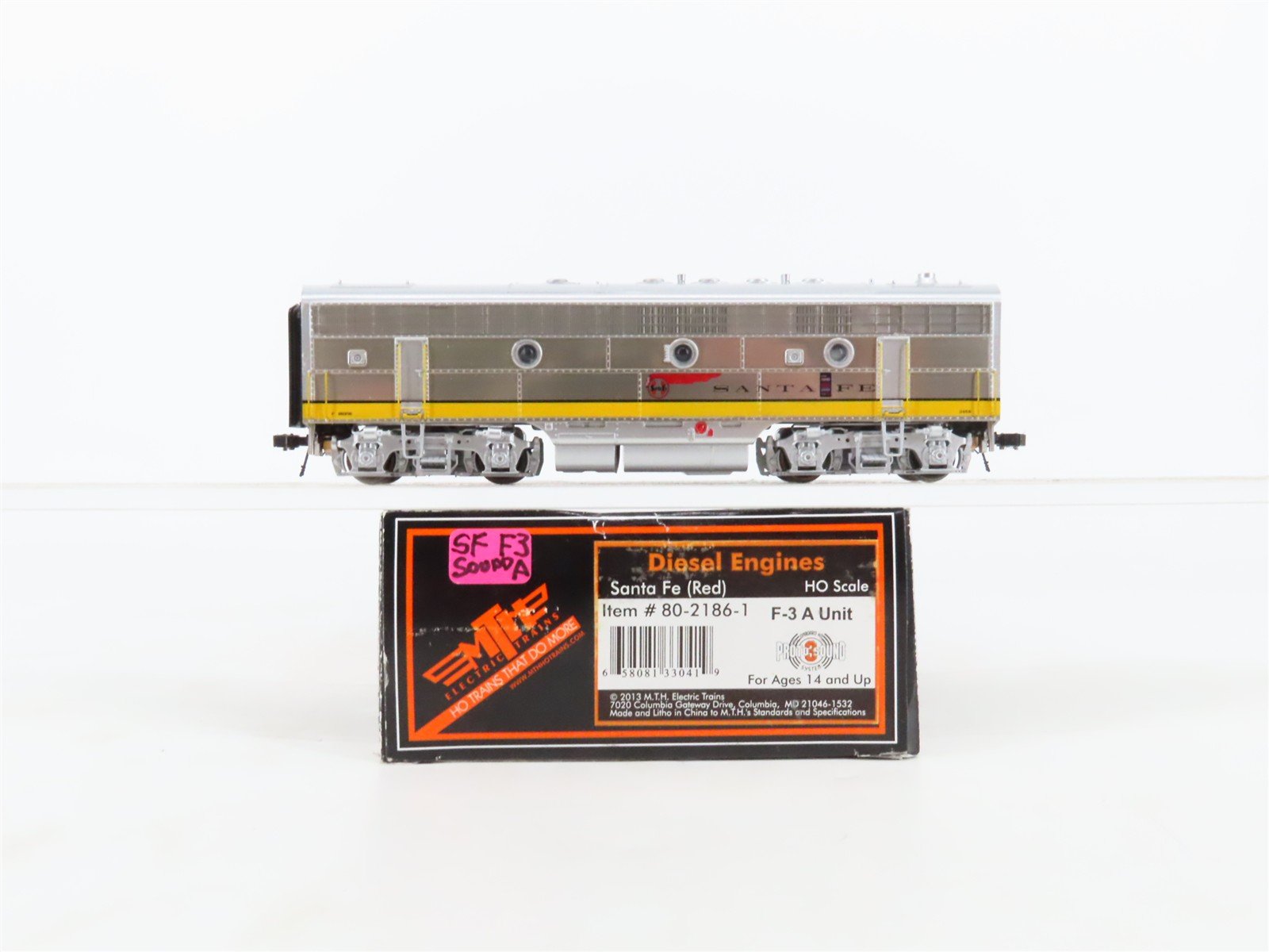 HO Scale MTH 80-2186-1 ATSF Santa Fe F3A Diesel Locomotive #345B DCC ONLY