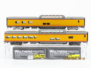 LOT of 2 HO Scale Walthers Proto UP Union Pacific Dome Passenger Cars