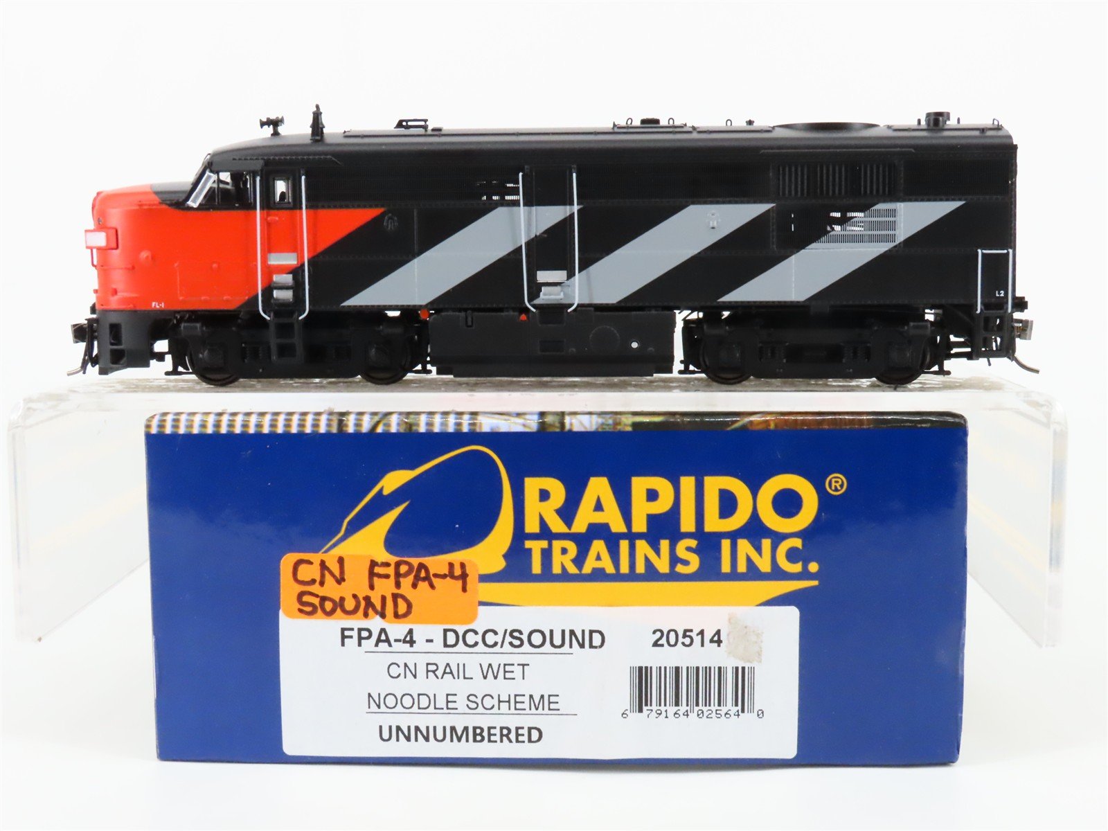 HO Scale Rapido 20514 CN Canadian National FPA-4 Diesel Loco w/DCC & Sound