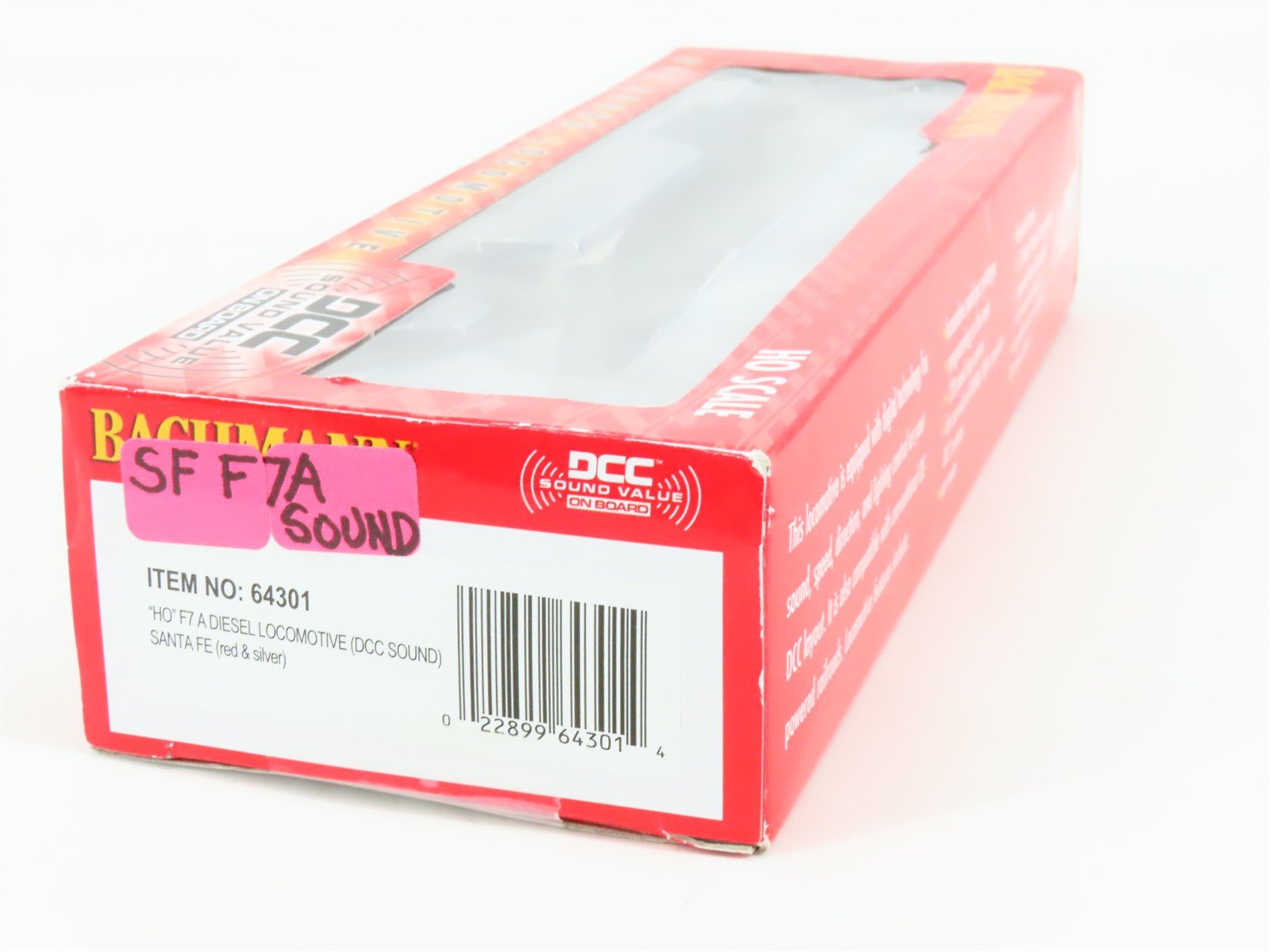 HO Scale Bachmann 64301 ATSF Santa Fe F7A Diesel Locomotive wDCC & Sound