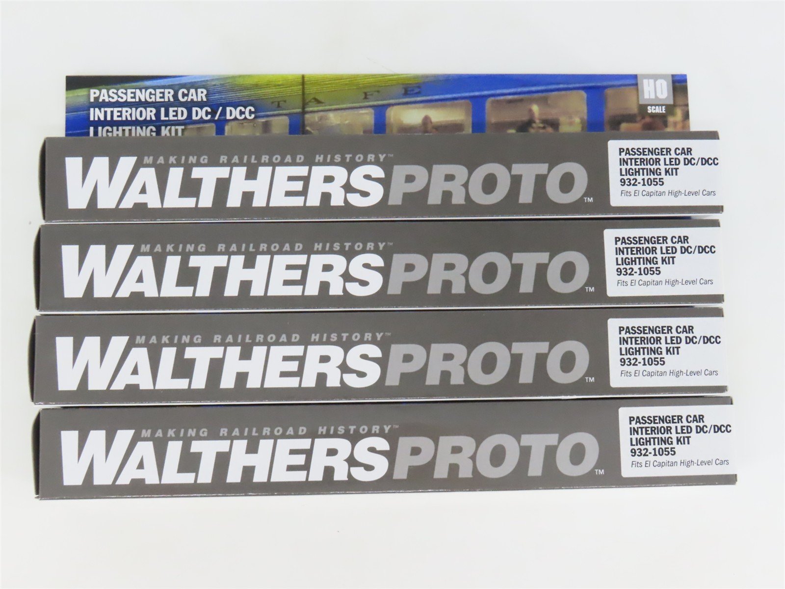 LOT of 4 HO Scale Walthers Proto 932-1055 Passenger Car Interior LED Light Kits