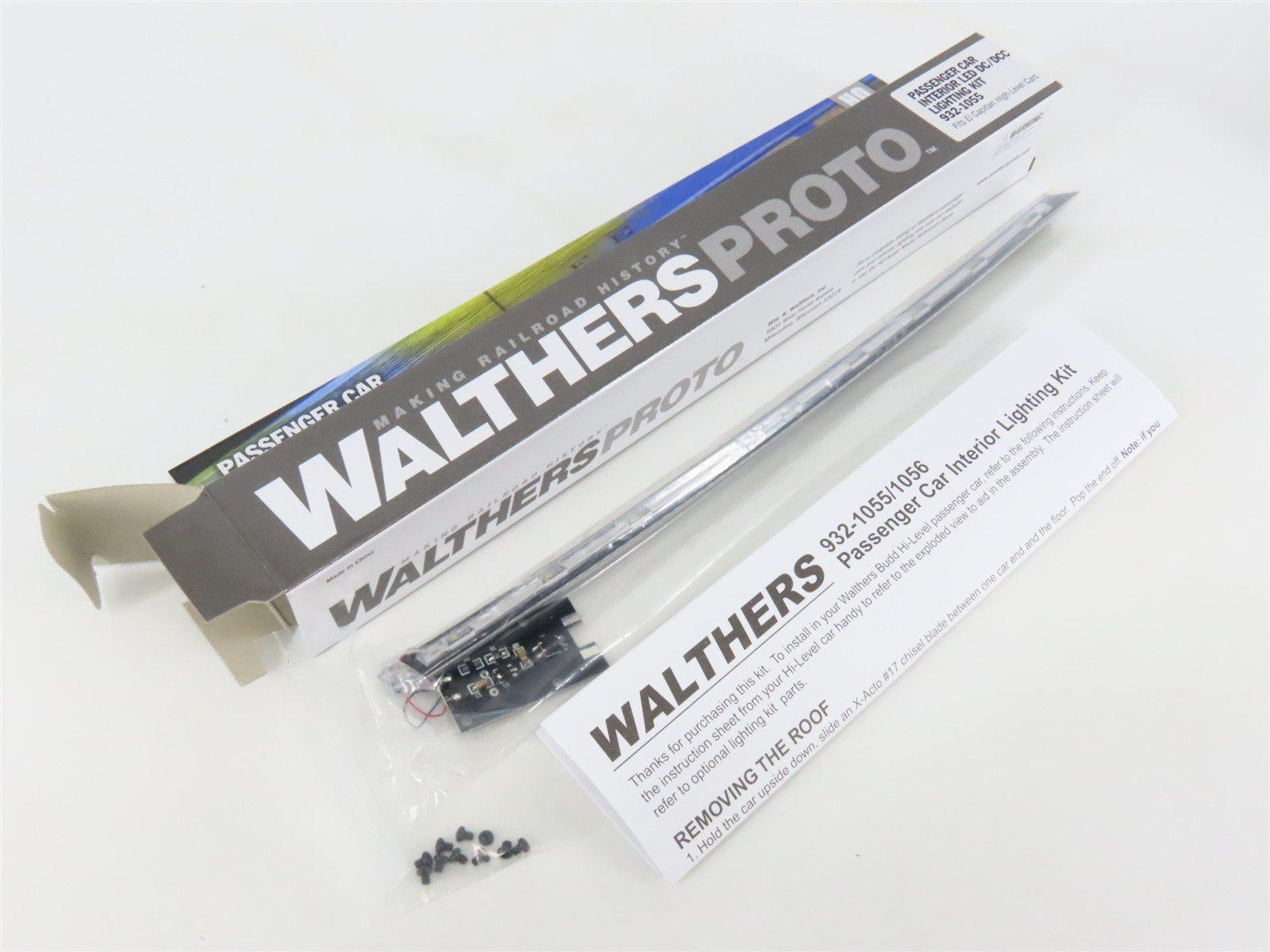 LOT of 4 HO Scale Walthers Proto 932-1055 Passenger Car Interior LED Light Kits