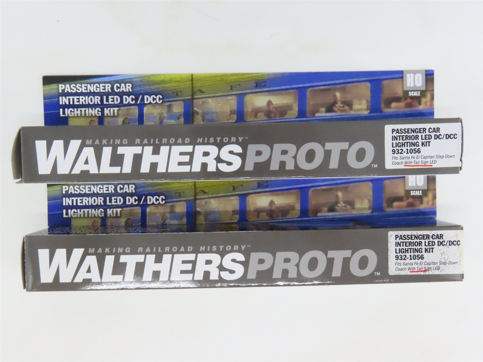 LOT of 2 HO Scale Walthers Proto 932-1056 Passenger Car Interior LED Light Kits
