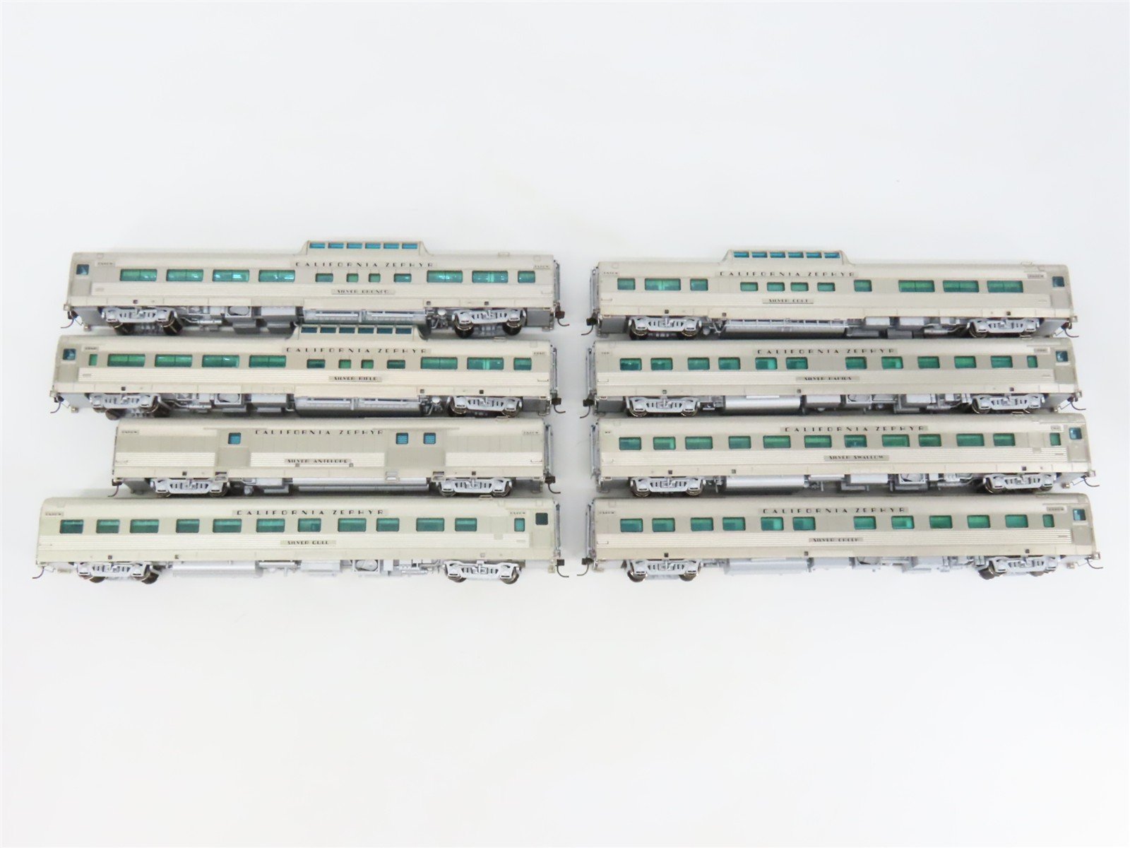 LOT of 8 HO Broadway Limited Imports California Zephyr Assorted Passenger Cars