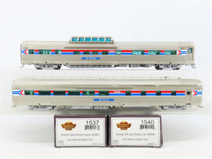 LOT of 2 HO Scale Broadway Limited Imports Amtrak Diner & Vista Dome Passengers