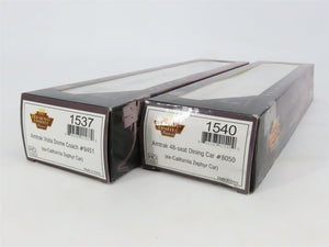 LOT of 2 HO Scale Broadway Limited Imports Amtrak Diner & Vista Dome Passengers
