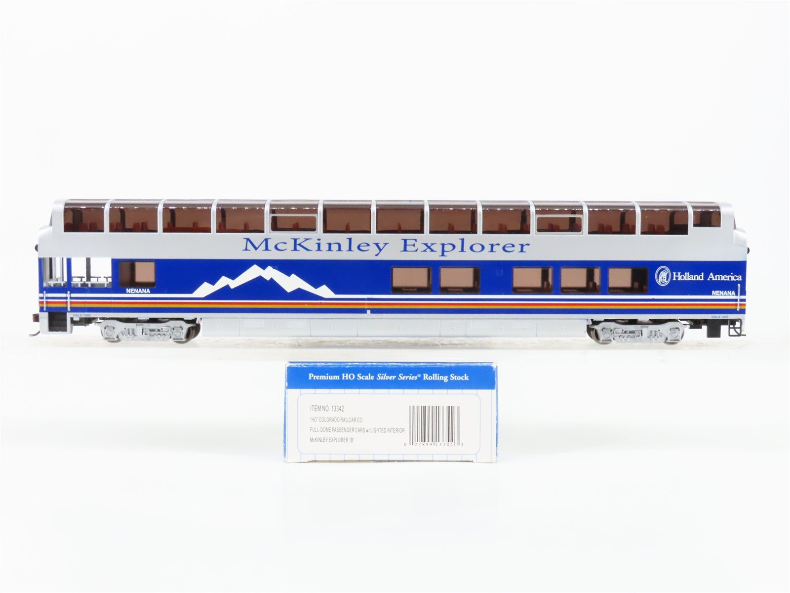 HO Bachmann Silver Series 13342 HALX McKinley Explorer Dome Passenger Car #1055