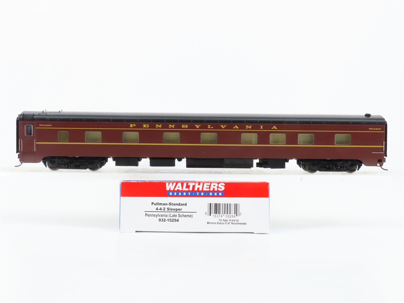 HO Scale Walthers 932-15254 PRR Pennsylvania Pullman Sleeper Passenger Car